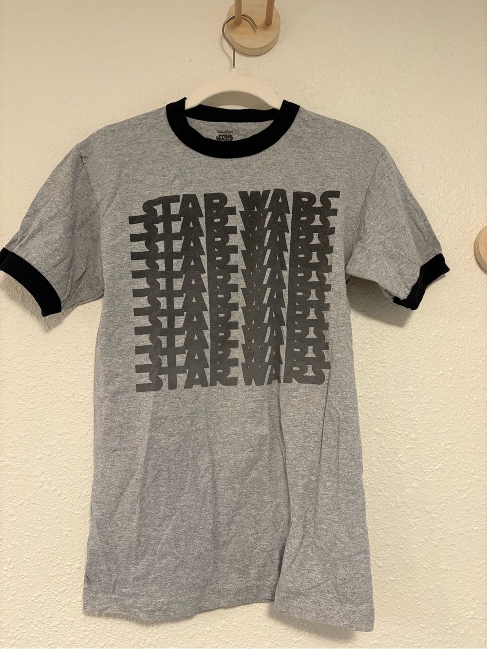 Star Wars Men's Gray Ringer T-Shirt with Black Trim